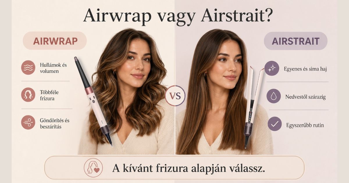Dyson Airwrap vagy Airstrait – hullámos és egyenes frizura összehasonlítása