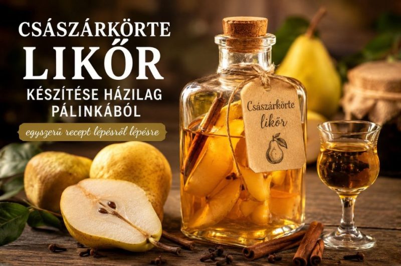 Császárkörte likőr házilag – Pálinkából, ajándékba is tökéletes