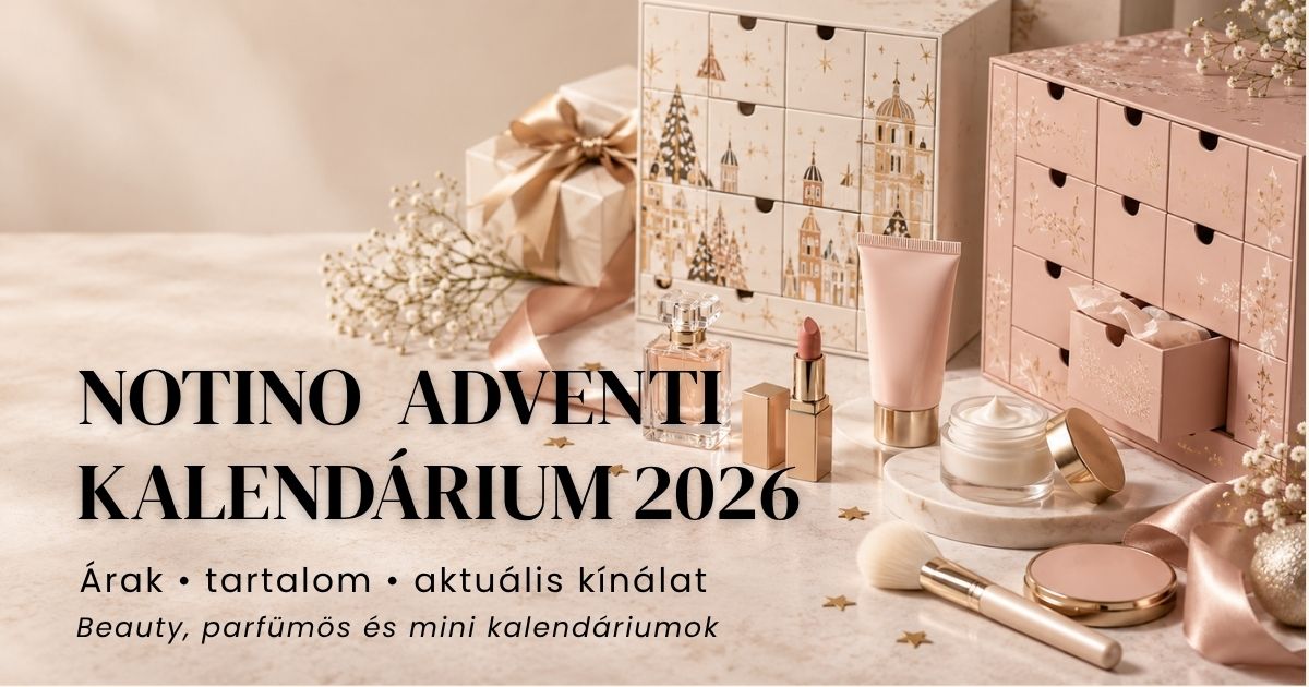 Beauty adventi kalendárium 2026 mini parfümmel, sminktermékekkel és bőrápolási meglepetésekkel.