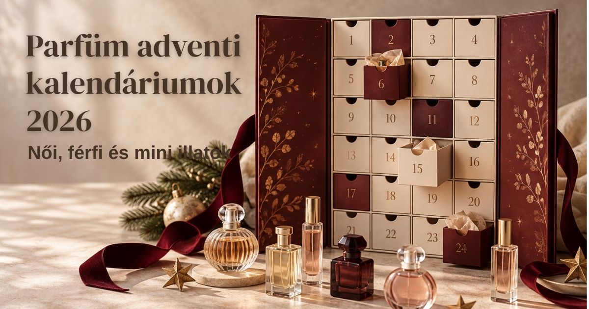 Parfüm adventi kalendárium 2026 mini parfümös üvegekkel