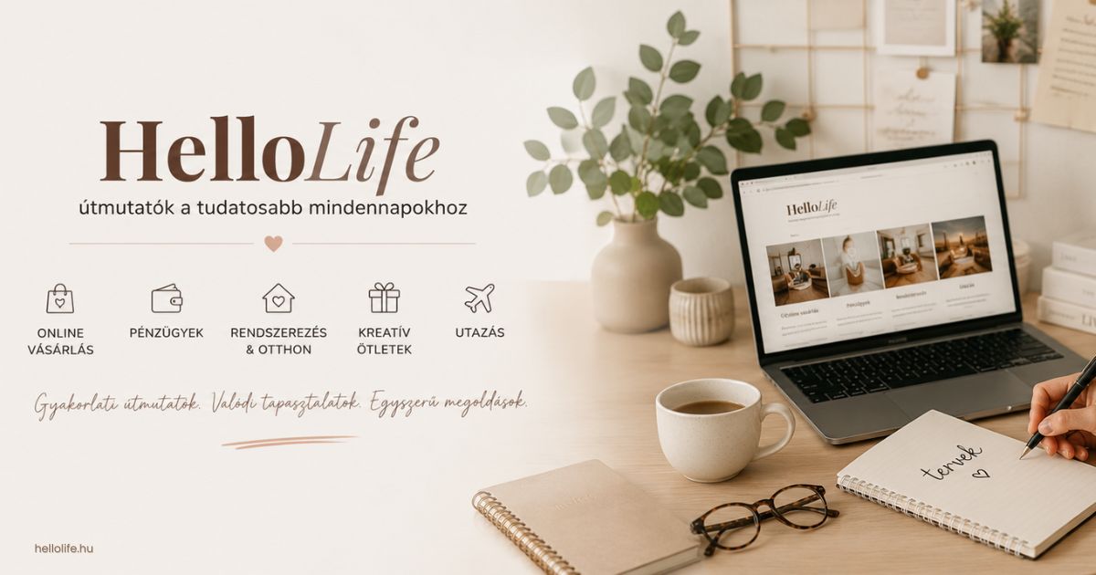HelloLife – tudatos online vásárlás, pénzügyek, rendszerezés és kreatív életkezdés