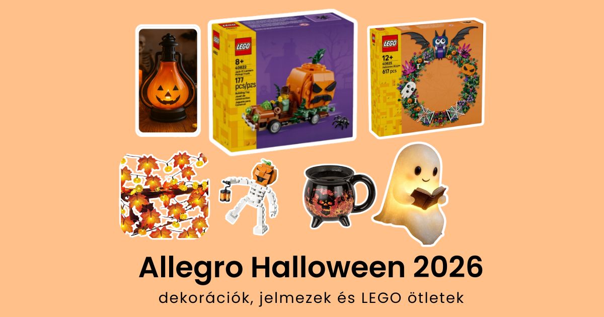 Allegro Halloween 2026 válogatás LEGO Halloween készletekkel, töklámpással és Halloween dekorációkkal