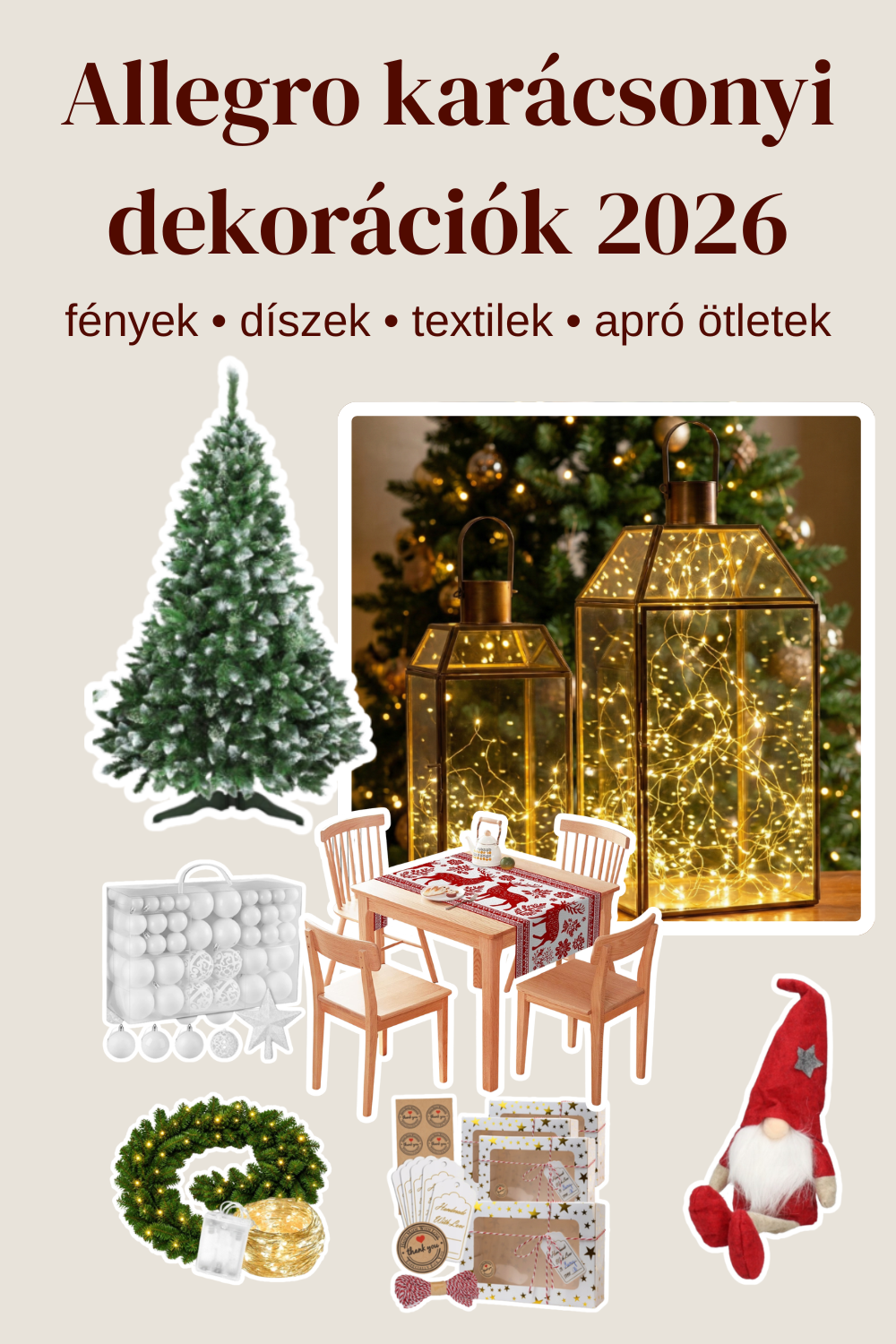 allegro karácsony díszek dekorációk kreatív ötletek válogatása 2026 ünnepi időszakra